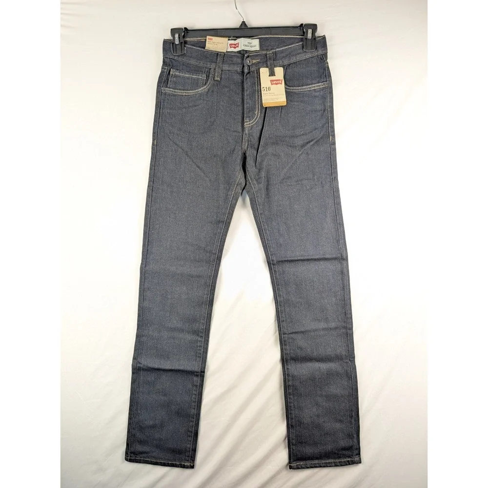 Levi's 510 Super Skinny Jeans Boys 20 Reg 30x30 Dark Blue Stretch Rinse Denim